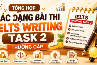 Các dạng bài thi IELTS WRITING TASK 2 thường gặp