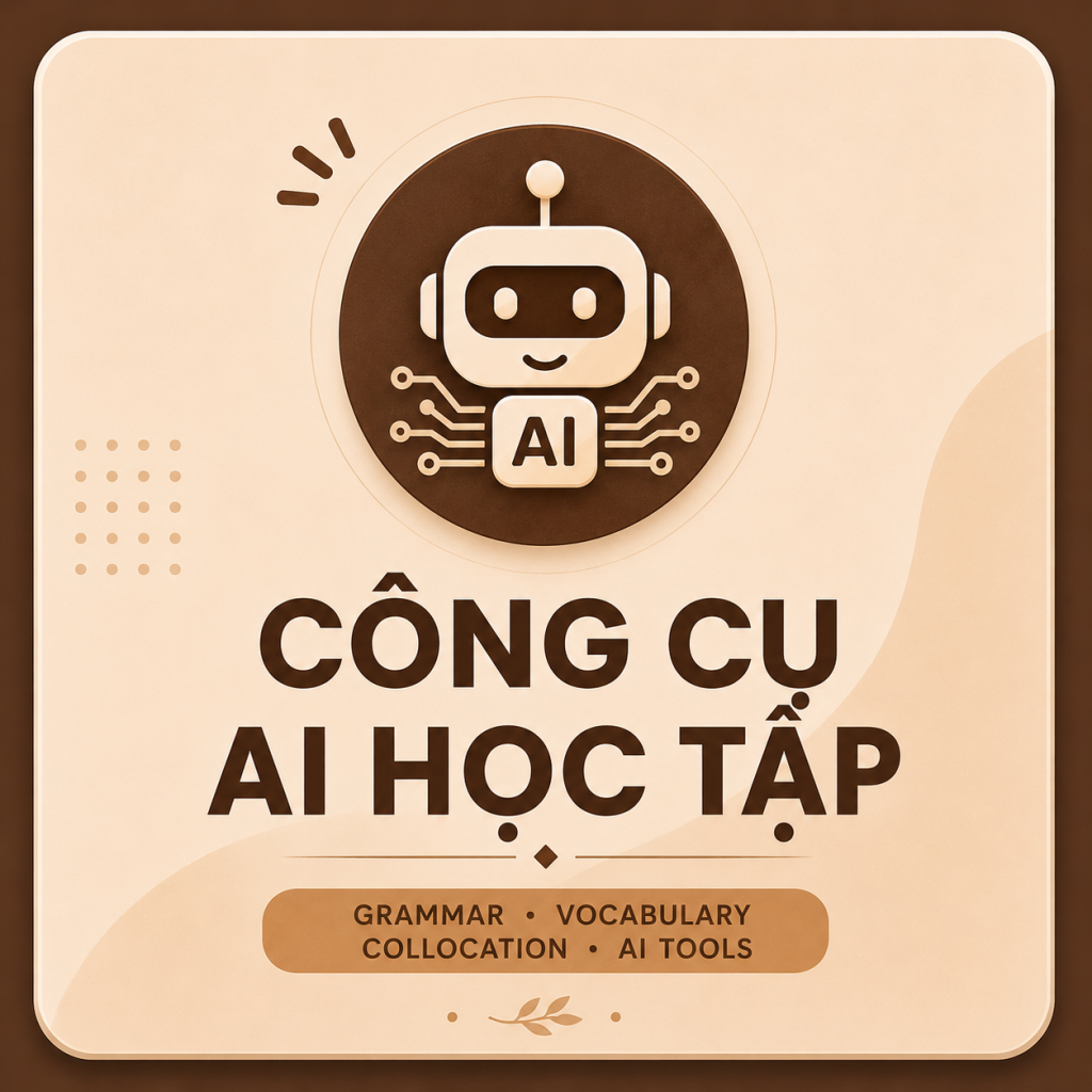 Tổng hợp các công cụ AI hỗ trợ tự học tiếng Anh và IELTS tại DATIO. Giúp học viên kiểm tra trình độ, phát hiện lỗi sai, luyện ngữ pháp, học collocation, ôn từ vựng và xây dựng lộ trình học cá nhân hóa.