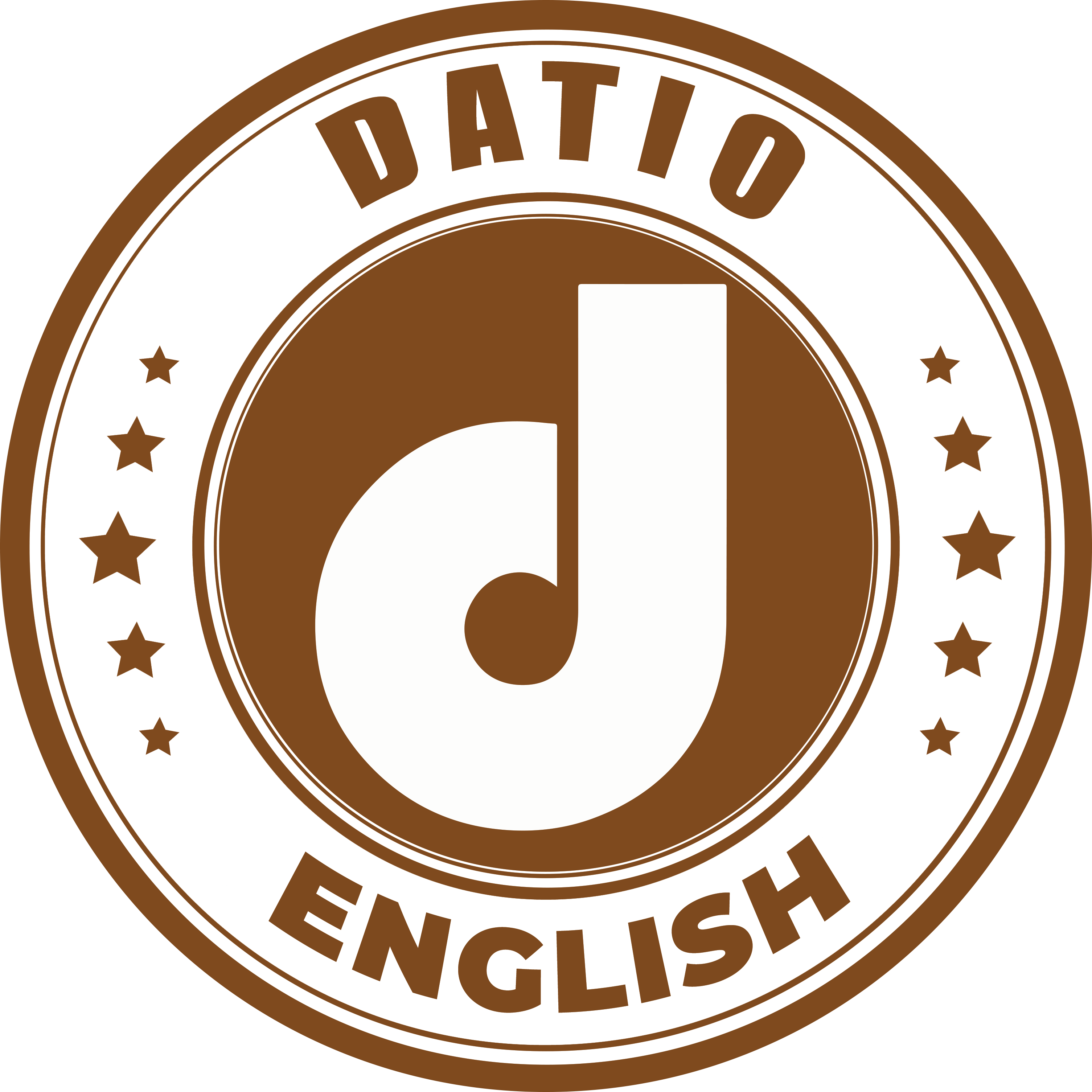 Logo chính thức của DATIO ENGLISH, hệ thống luyện thi IELTS theo lộ trình cá nhân hóa tại TP.HCM.