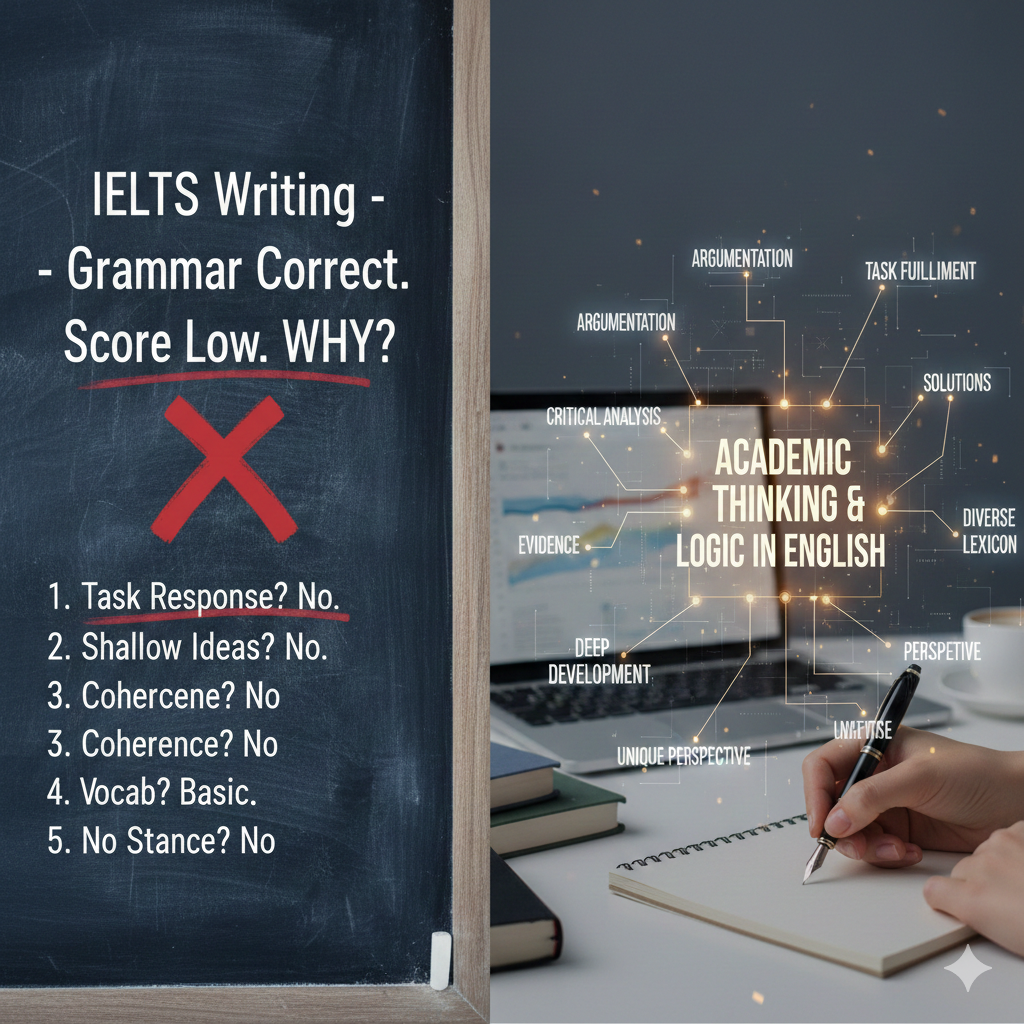 IELTS WRITING đúng ngữ pháp nhưng vẫn bị chấm thấp