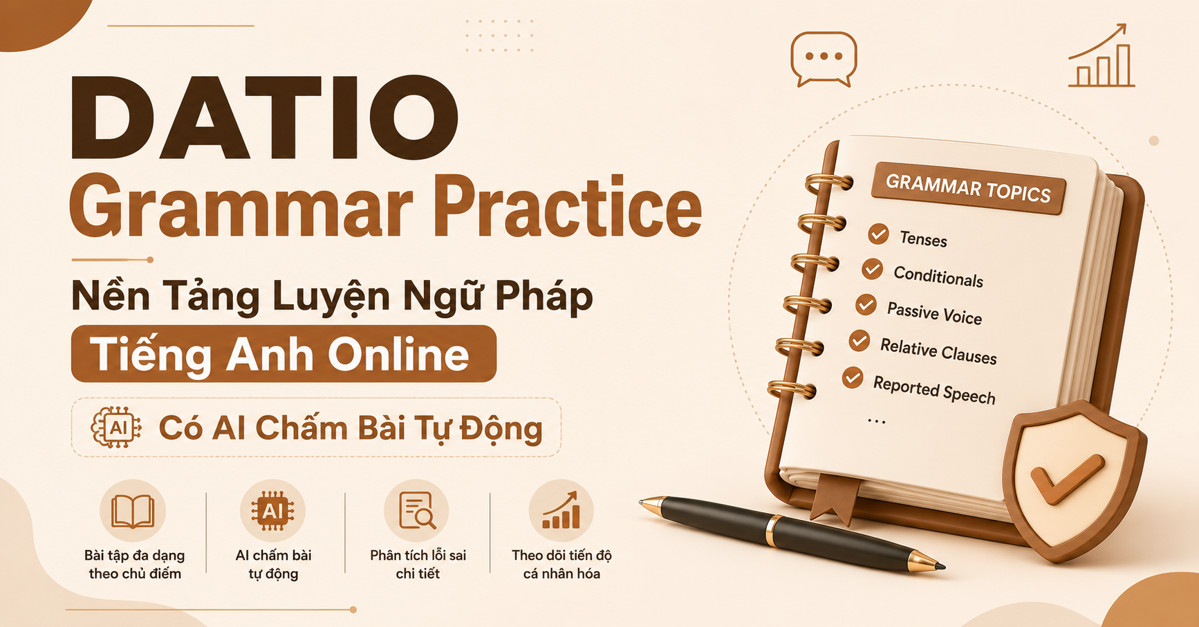 DATIO Grammar Practice: Luyện Ngữ Pháp Tiếng Anh Online Với AI Chấm Bài ...