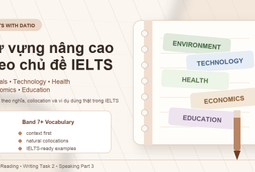 Từ vựng nâng cao theo chủ đề IELTS cập nhật mới nhất