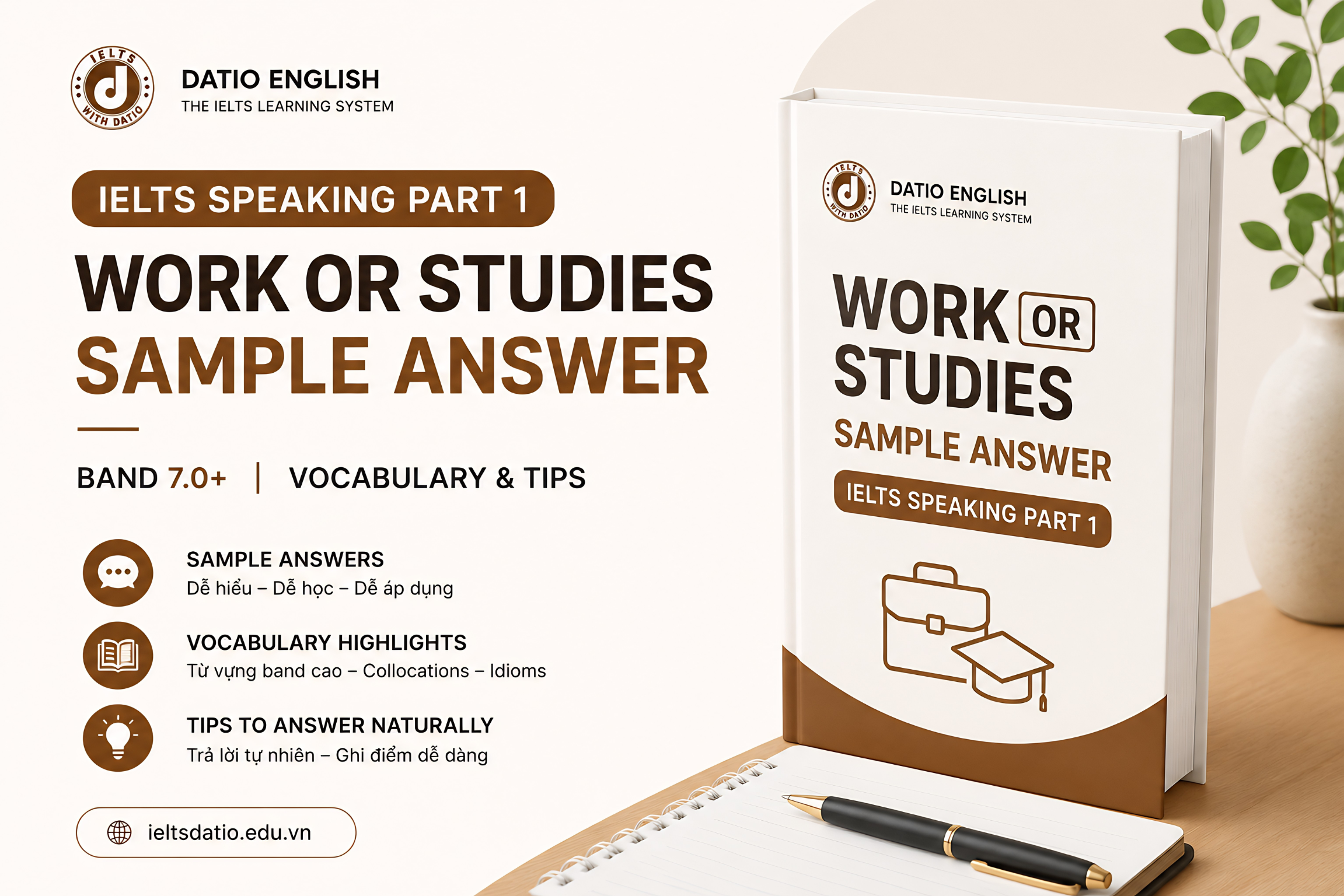 work or studies sample answer